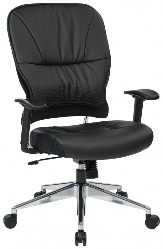 Black Bonded Leather Managers Chair