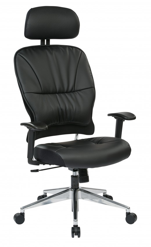 Black Bonded Leather Managers Chair