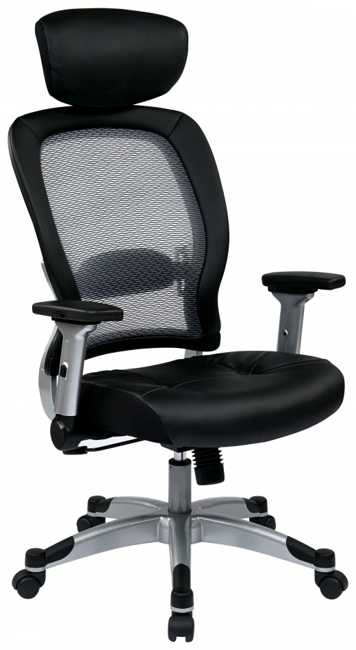 Professional Light Air Grid? Back Chair with Headrest