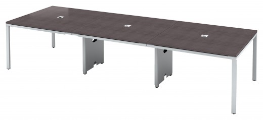 Rectangular Conference Table w/Driftwood Top - 142W x 47D x 29.5H