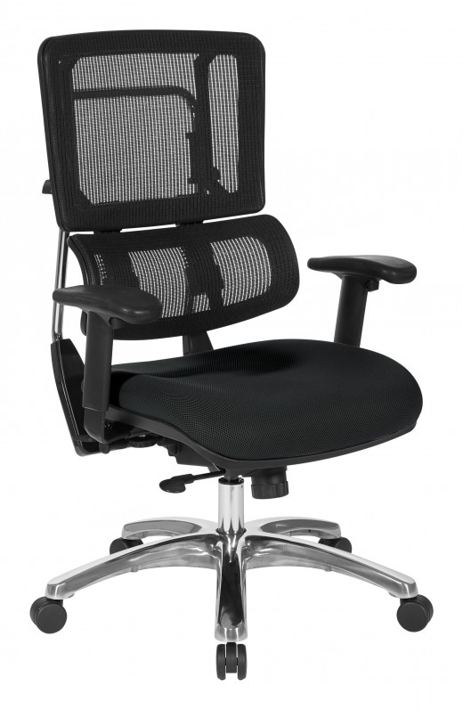 Vertical Black Mesh Back Chair