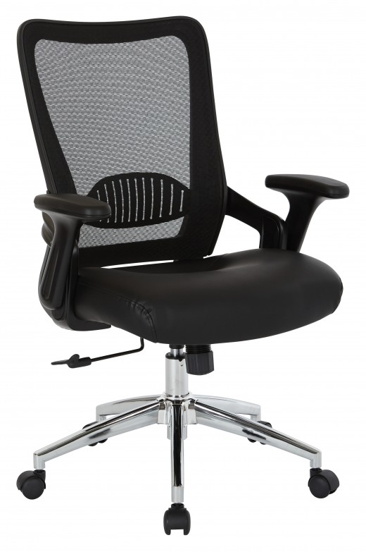 Black Bonded Leather Seat Chair