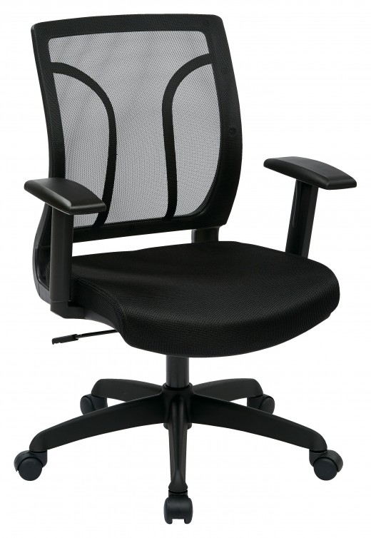 Screen Back Chair with Mesh Seat