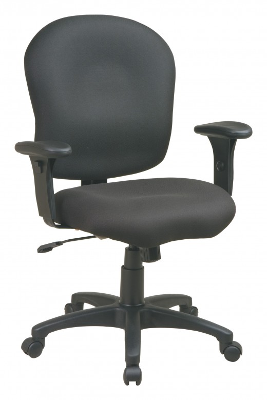 Task Chair with Saddle Seat and Adjustable Soft Padded Arms