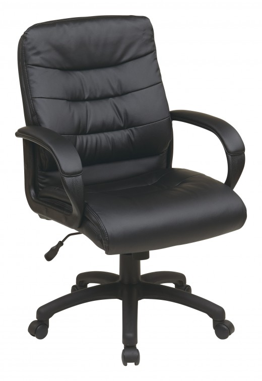 Mid Back Faux Leather Executive Chair