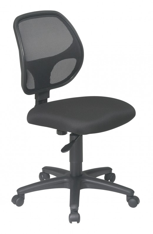 Mesh Screen Back Task Chair with Fabric Seat