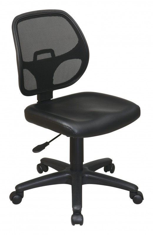 Mesh Screen Back Task Chair with Vinyl Seat