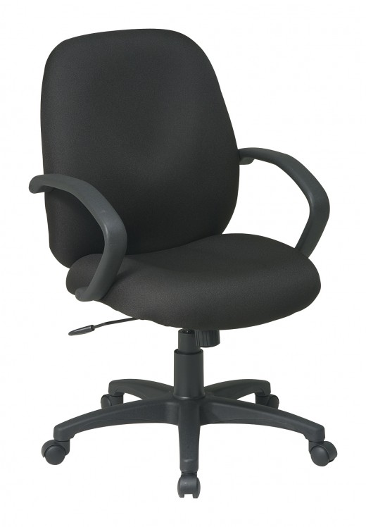 Executive Mid Back Managers Chair with Fabric Back