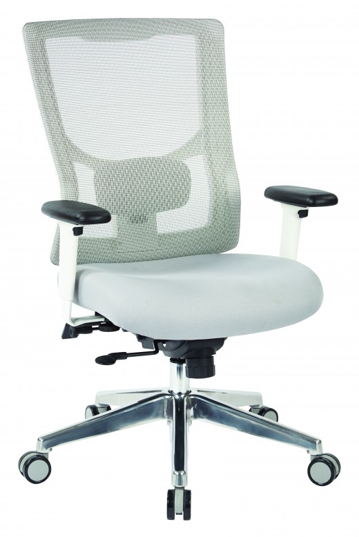 ProGrid? White Mesh Mid Back Chair