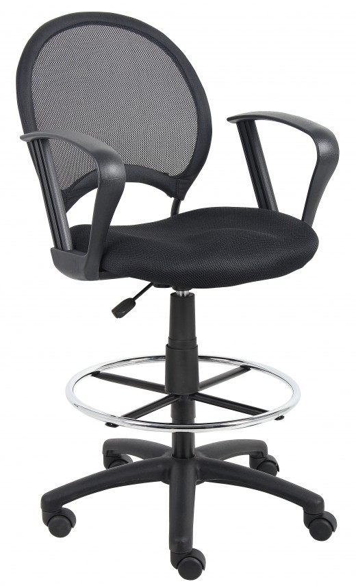 Mesh Drafting Stool W/ Loop Arms