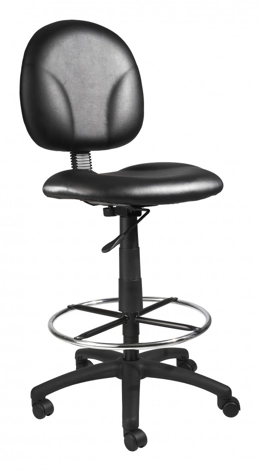 Black Antimicrobial Drafting Stools W/Footring