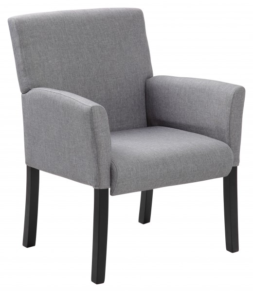 Box Arm guest, accent or dining chair W/Black Base