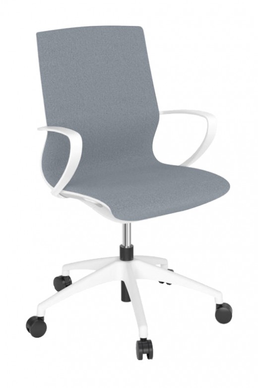 Marics Blue Fabric Executive Mid Back Chair