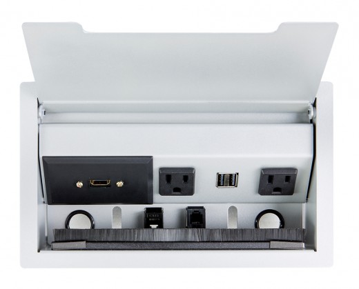 Metal Power Module: 2 AC Outlets, 2 USB Power, 1 HDMI, 1 RJ45, 1 RJ11