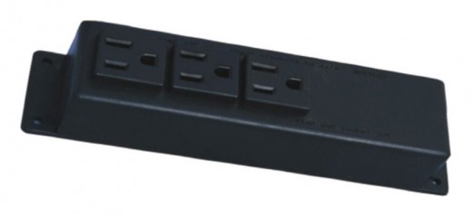 Power Strip, 10' cord, Black Finish