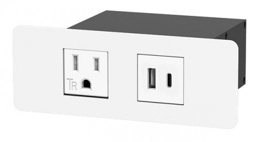 Apollo Lite, Recessed Outlet, White Faceplate