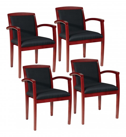 Leg Chair With Upholstered Back And Sonoma Cherry Finish