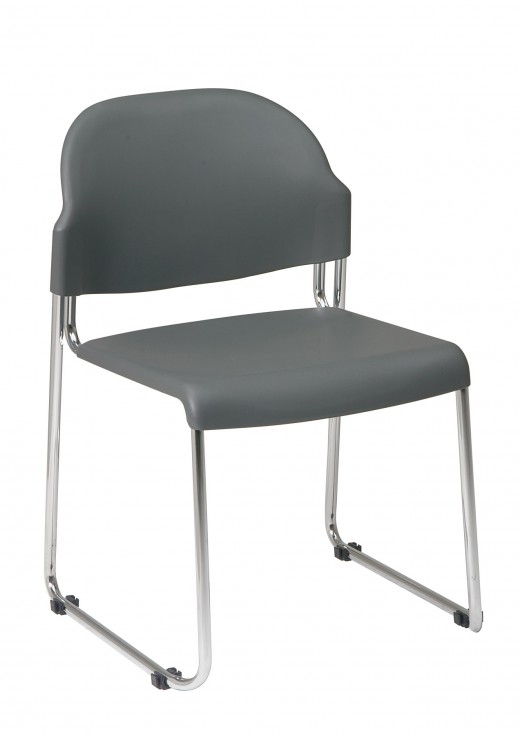 Stack Chair with Plastic Seat/Back