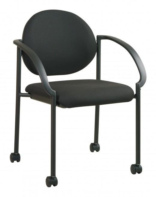 Stack Chairs with Casters and Arms