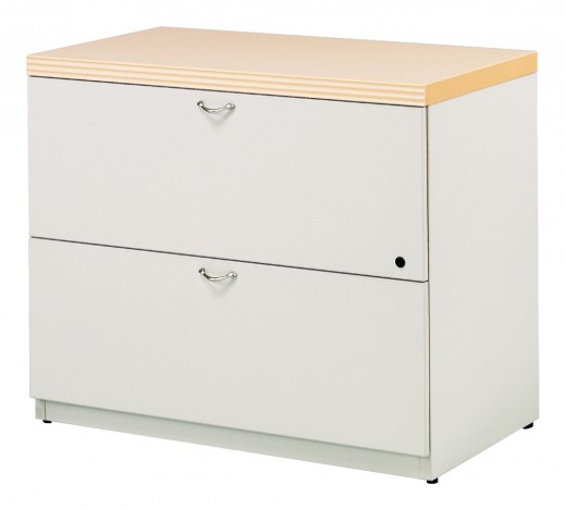 2-Drawer Lateral Filing Cabinet, Nickel Handles - 36 x 20 x 29.5