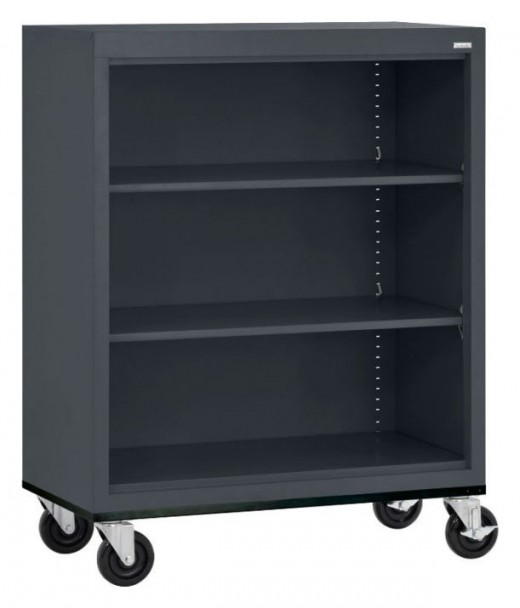 3 Shelf Mobile Bookcase - 36W x 18D x 42H