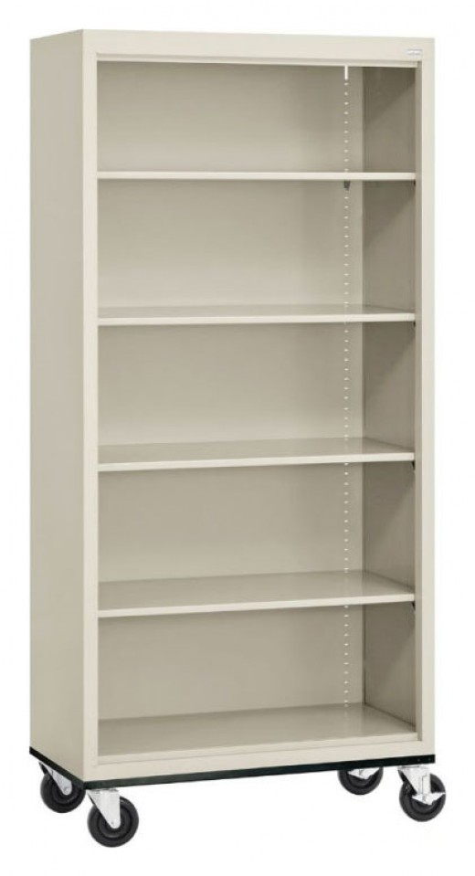 5 Shelf Mobile Bookcase - 36W x 18D x 78H