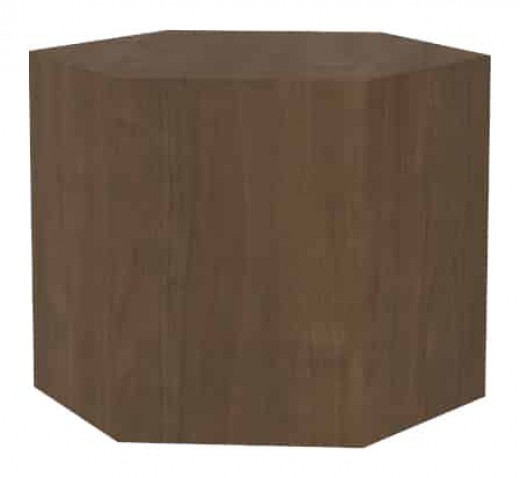 Pause Drum Hexagon Table, 12 Sides, 19 Height