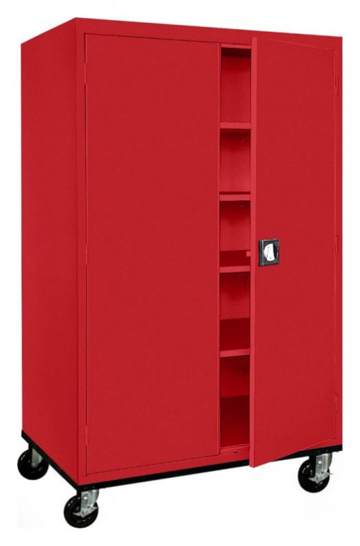 Mobile Storage Cabinet - 46W x 24D x 78H