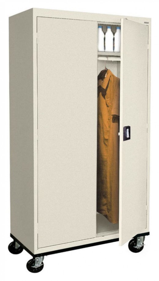 Mobile Wardrobe Storage Cabinet - 46W x 24D x 78H