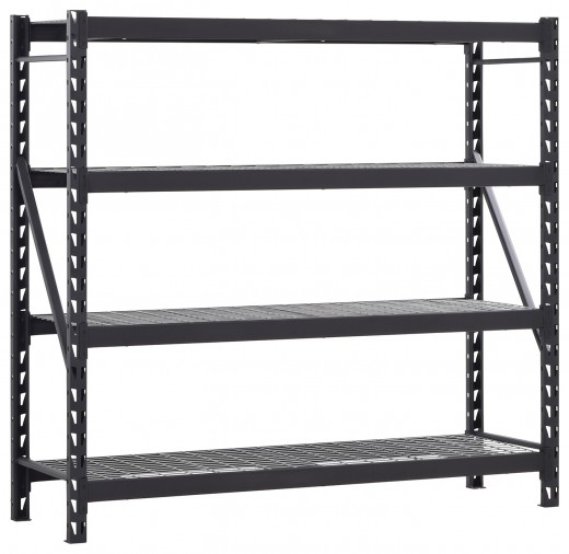 4 Shelf Welded Storage Unit - 77W x 24D x 72H 