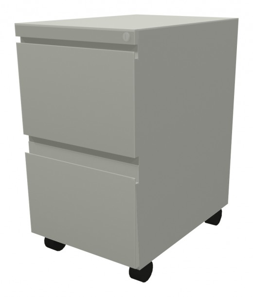 Mobile pedestal, file file, 22d 9000 front, locking