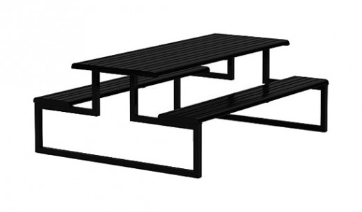 79W x 61D x 30H - Picnic Table in Dipped-Look Color