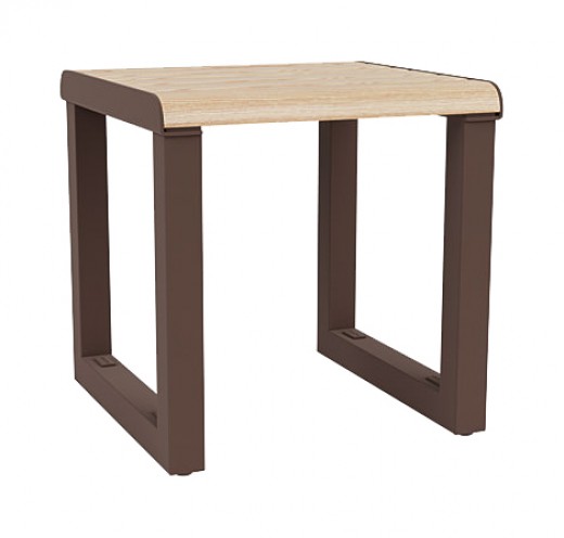 17W x 17D x 18 - Cube Seat in Faux Wood Look