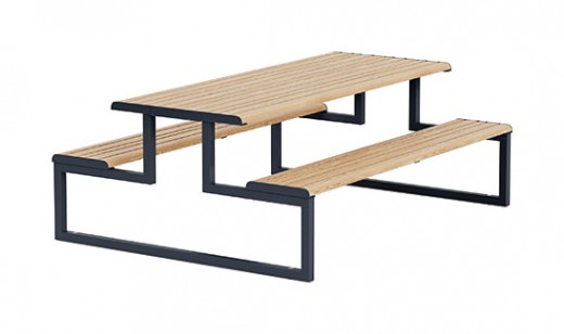 79W x 61L x 30 - Picnic Table in Faux Wood Look