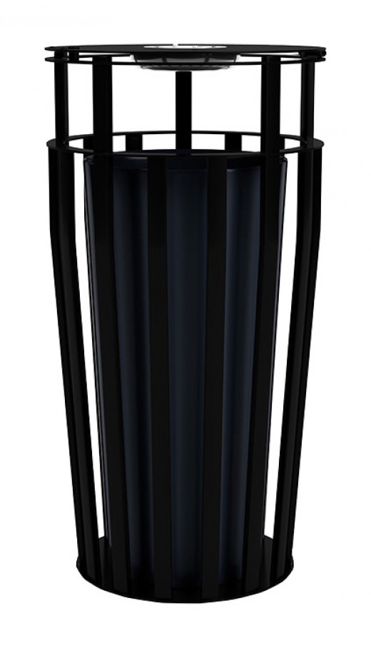 18 W x 18 L x 31H - Big Litter Bin with Lid and Ashtray