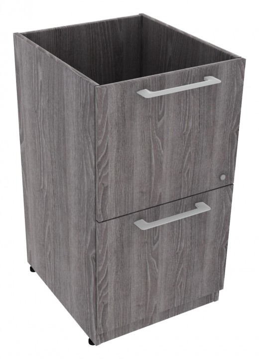 F/F Pedestal Drawers w/Aluminum Handles - 15W x 18D x 28H