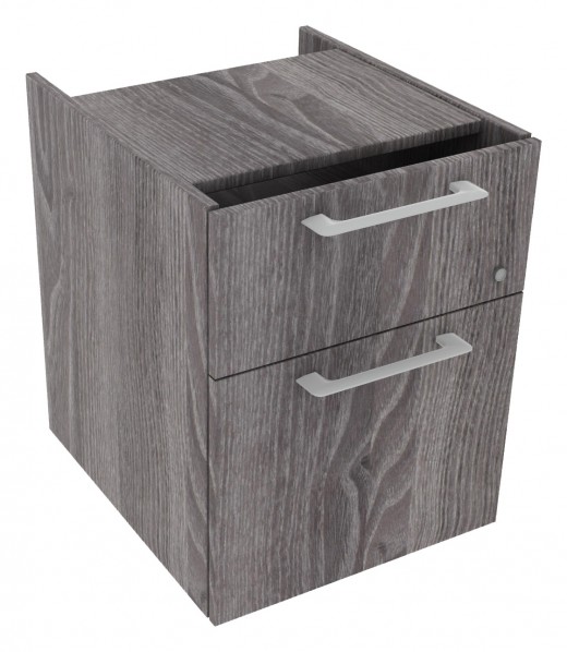 2 Drawer Hanging Ped w/Aluminum Handles - 15W x 17.5D x 19.25H