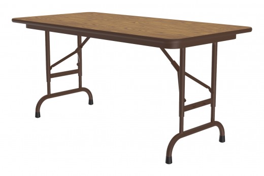 Adjustable Height Thermal Fused Laminate Folding Table