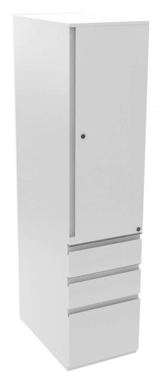 Tower With Storage Cabinet-opens to the right, box box file, 15w x 63-1/2h x 24d