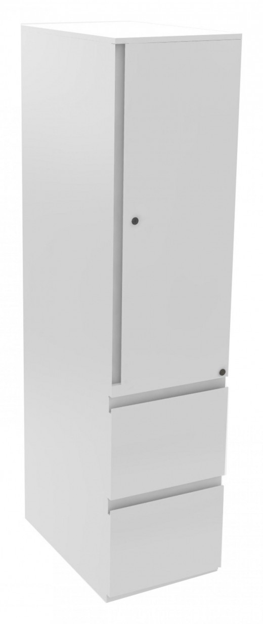 Tower With Storage Cabinet-opens to the right, file file, 15w x 63-1/2h x 24d