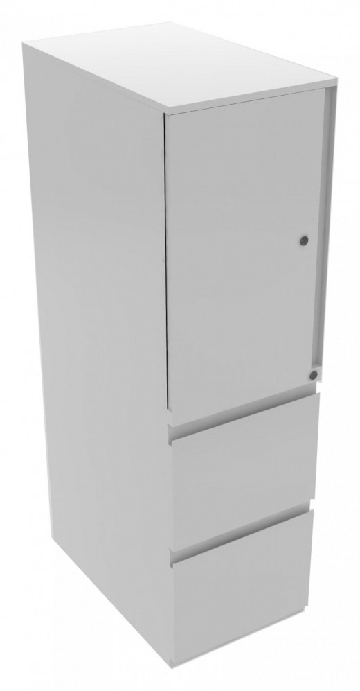 Tower With Storage Cabinet-opens to the left, file file, 15w x 51-1/2h x 24d