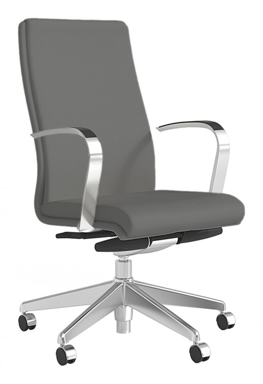 Atto Mid Back Chair w/ Chrome Base, Grade 1 Dillon Vinyl