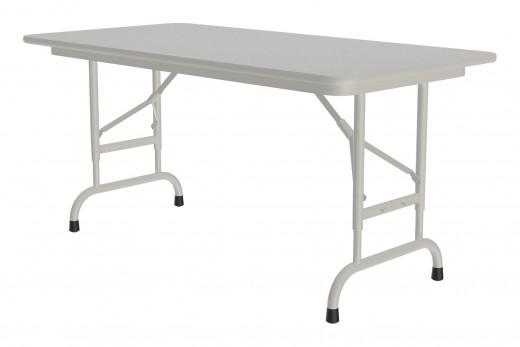 Height Adjustable Melamine Top Folding Table