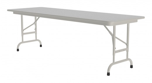 Height Adjustable Melamine Top Folding Table