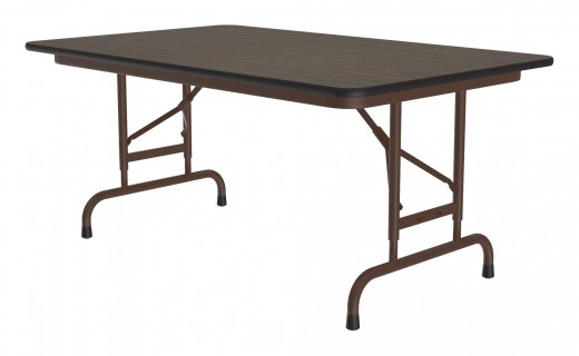 Height Adjustable Melamine Top Folding Table