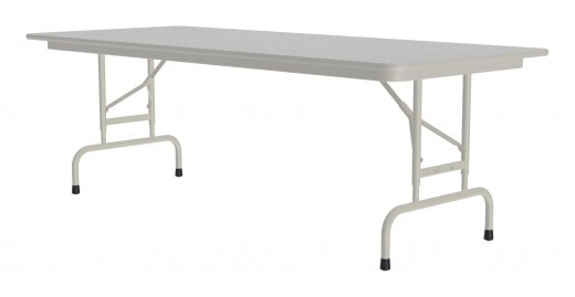 Height Adjustable Melamine Top Folding Table