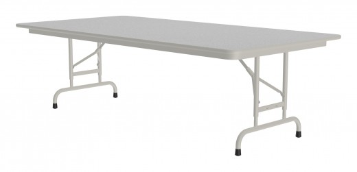 Height Adjustable Melamine Top Folding Table