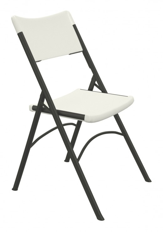 Economy Blow-Molded Plastic Folding Chair, Pack of Four