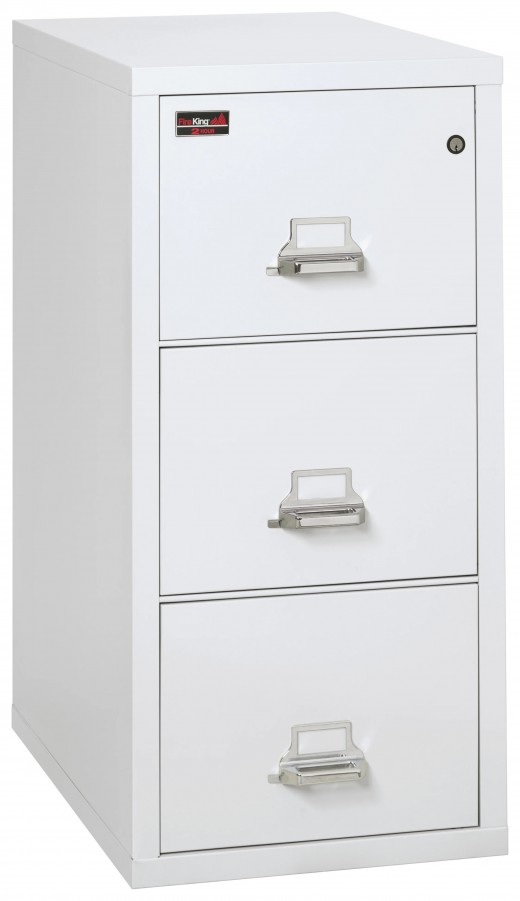 3-Drawer 2-Hour Fire-Rated Vertical File Cabinet, Letter Size - 19W x 33D x 43H