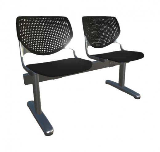 47 x 22 x 31 - Beam Seating, Two Seat, One Color